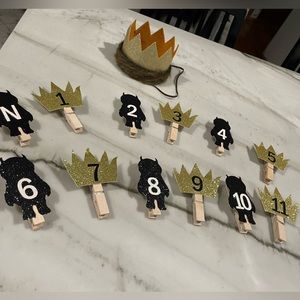 Where the wild things are - wild ONE - first birthday party - cake topper - hat